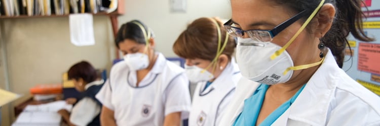 healthcare workers wear masks