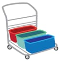 Use a 3 bucket cart to clean floors if a cleaning cart is not available.