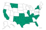 States that have received recalled methylprednisolone acetate product from Main Street Family Pharmacy since December 1, 2012