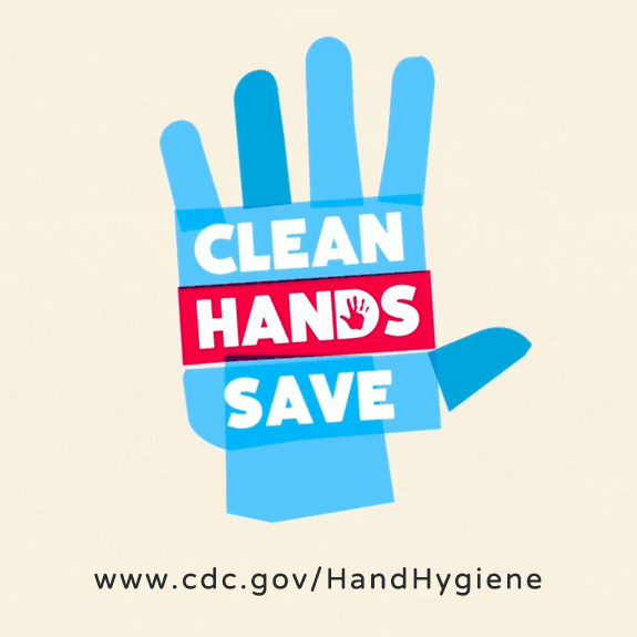 Clean hands count, save, protect.