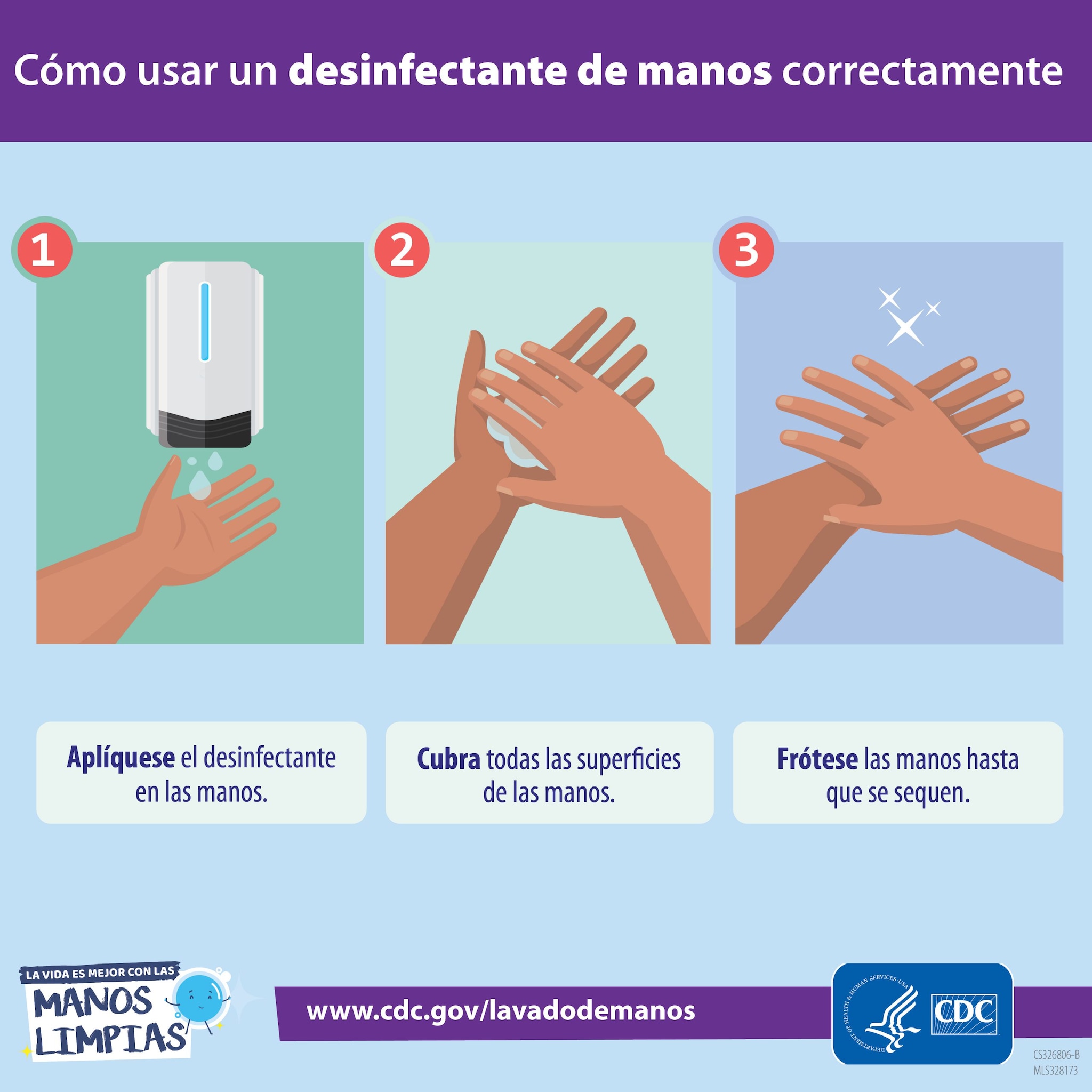 Como usar un desinfectante de manos correctamente