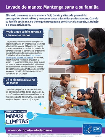 Imagen de el PDF para el Lavedo de manos: Mantenga sana a su familia