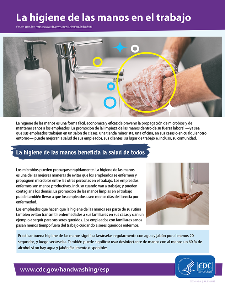 Thumbnail for Hand Hygiene at Work fact sheet
