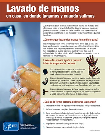 Hojas Informativas | El lavado de las manos | CDC
