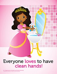 Poster featuring a princess with african american features