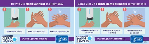 How to Use Hand Sanitizer the Right Way - English and Spanish thumbnails