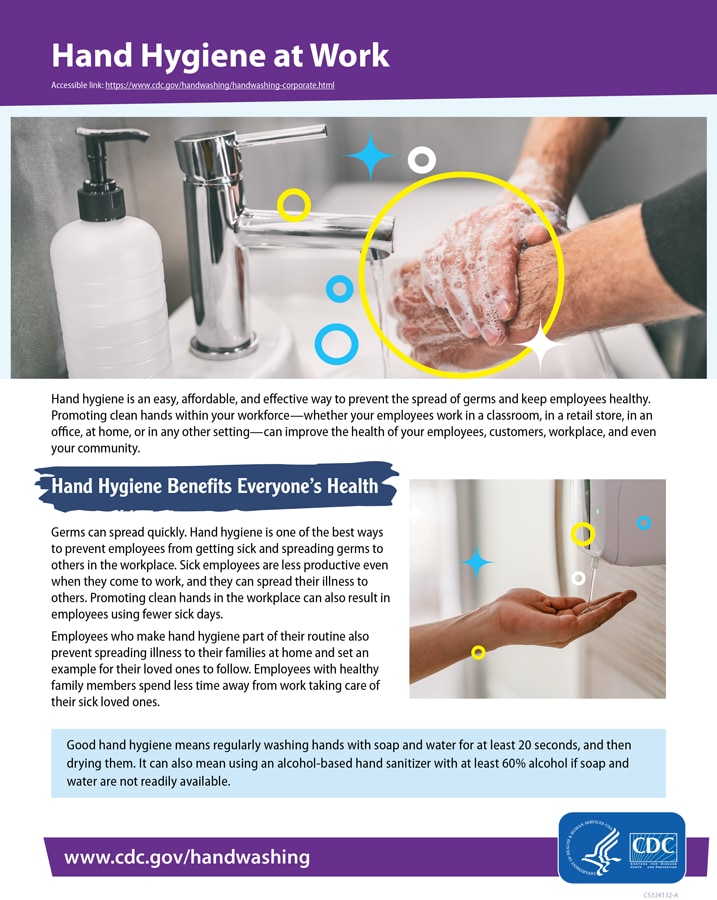 Hand Hygiene At Work fact sheet thumbnail 