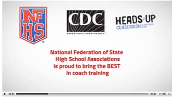 Online Concussion Training Course for High School Sports Coaches.