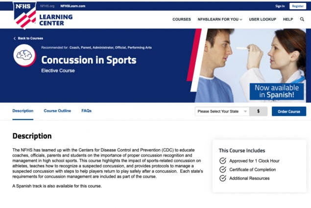 NFHS.org Concussions in Sports