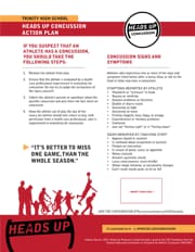 HEADS UP Concussion Action Plan