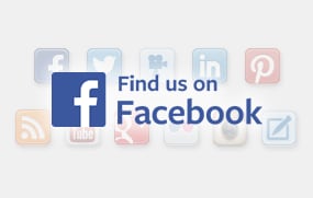 social media icons - Find us on Facebook