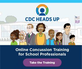 Online concussion training for school professionals