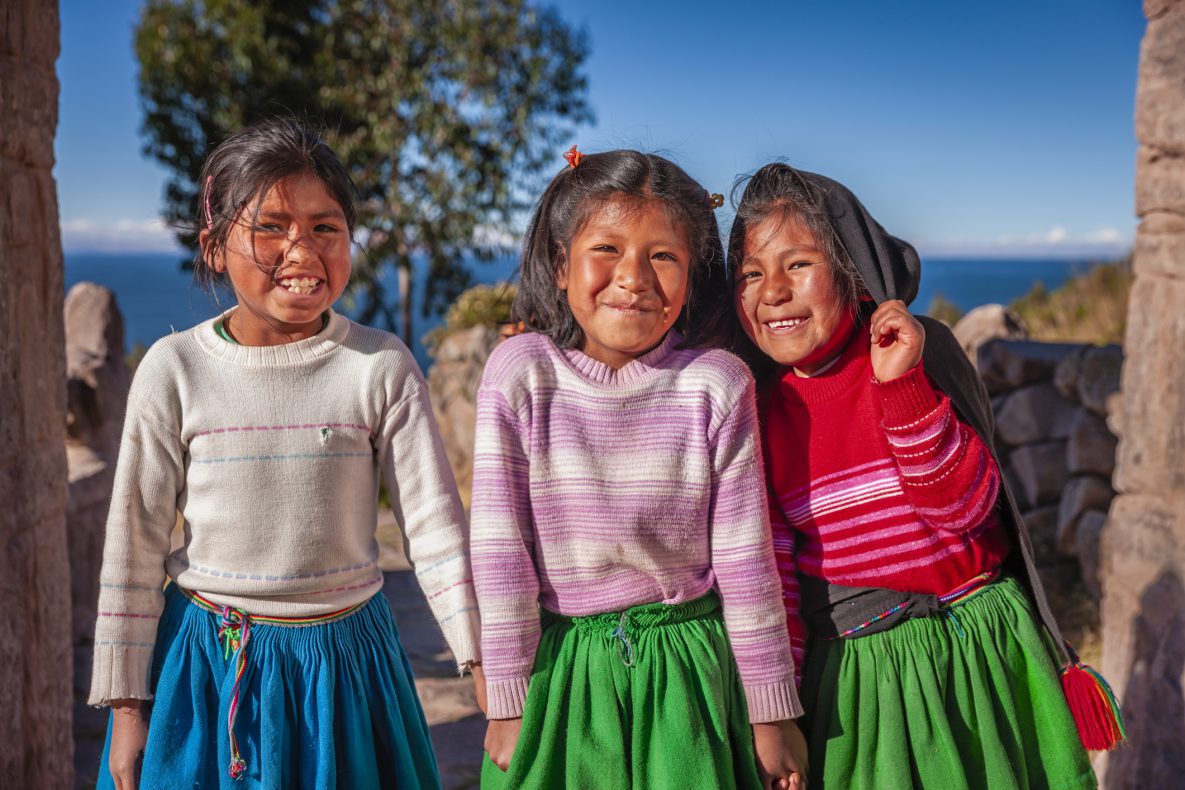 three peruvian girls