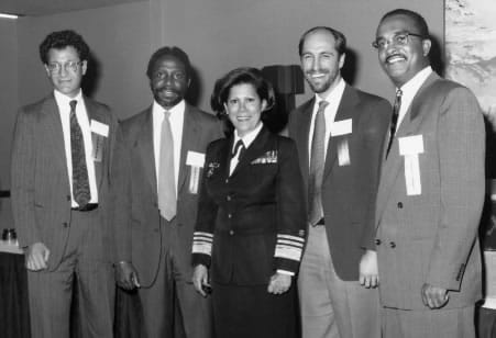 group of CDC staff from 1986 including Dr. Rueben Warren