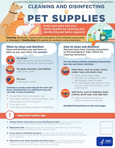 Cleaning and Disinfecting Pet Supplies