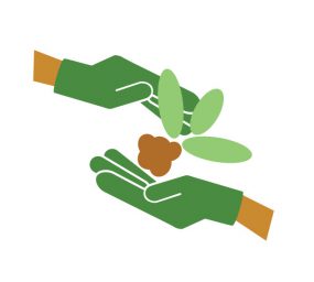 Gardening hands icon