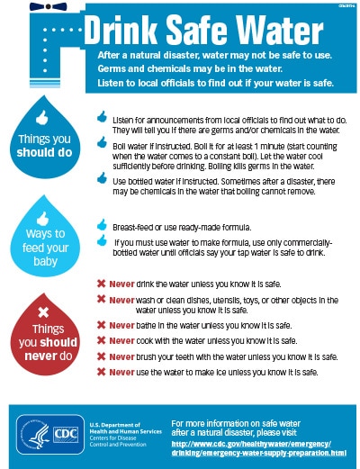 Follow the instructions of your local officials regarding water use and safety.