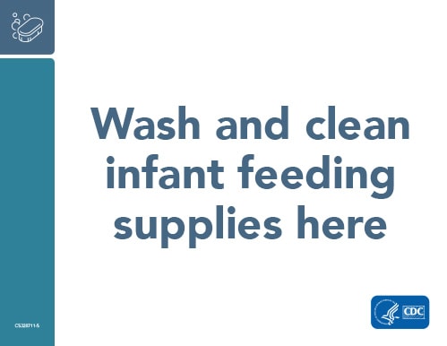 Wash and clean infant feeding supplies here