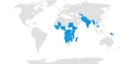 map of countries where the SWS is being used