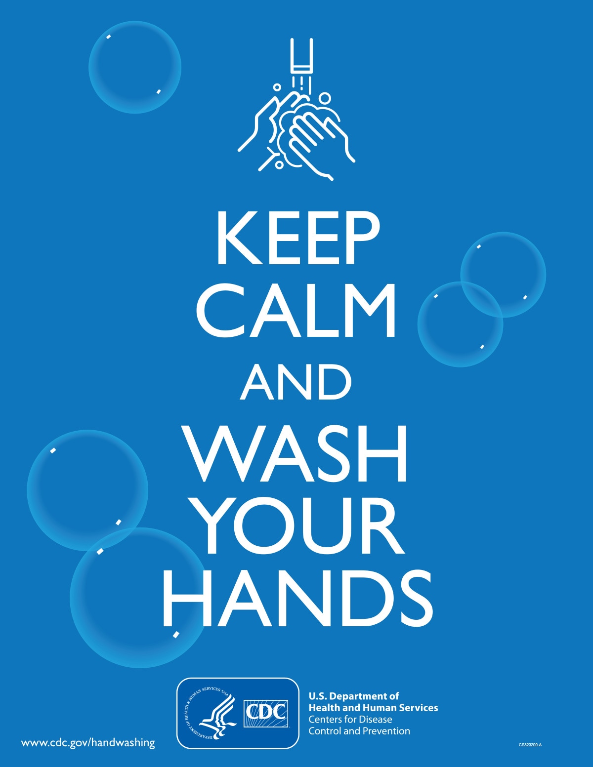Keep calm and wash your hands poster