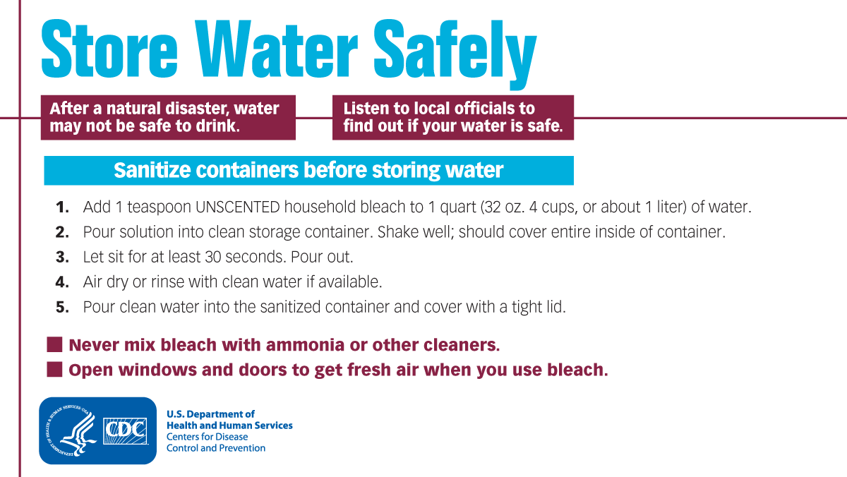 Store Water Safely (Twitter)