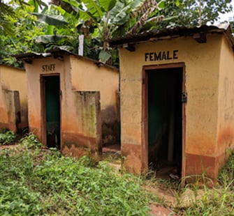 Image of 3 outdoor isolated bathroom facilities