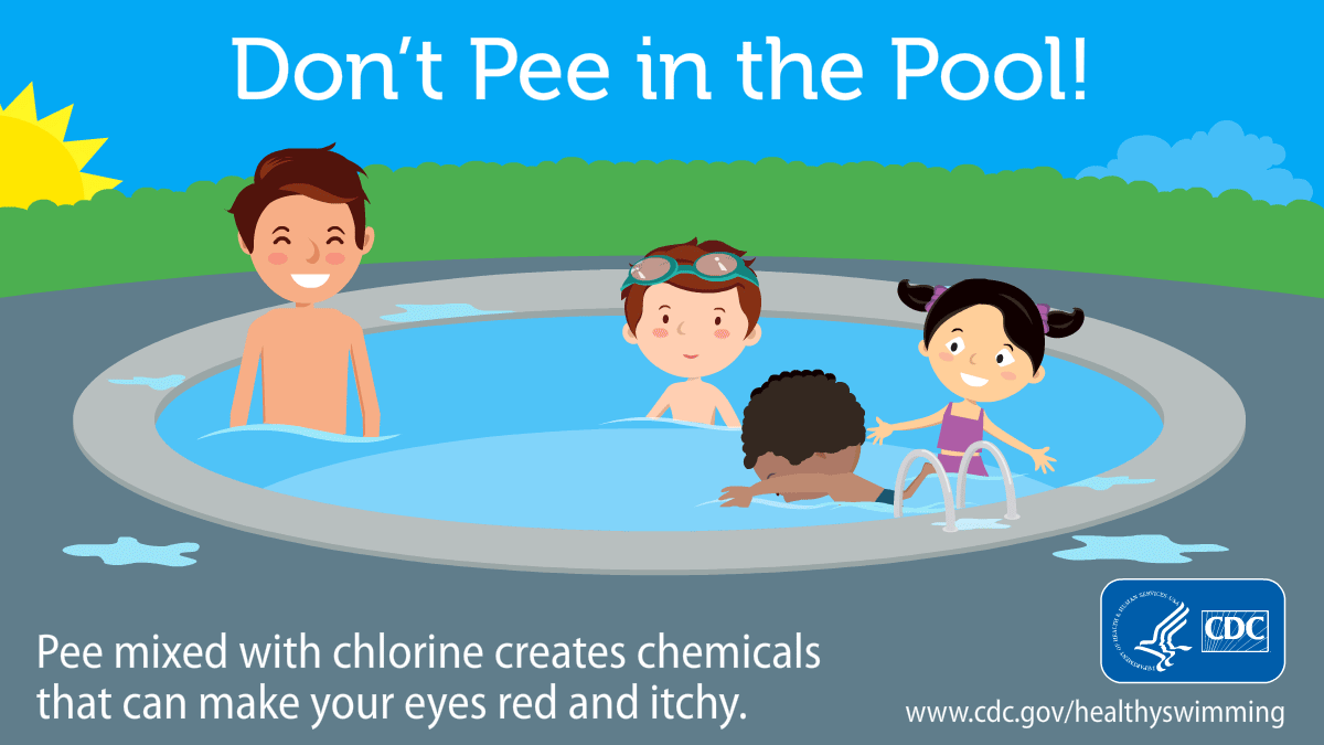 does chlorine kill pee in pools