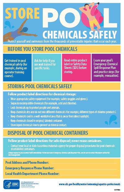 Store Pool Chemicals Safely poster