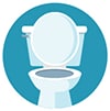 Icon graphic of toilet