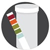 Icon graphic of water test strips