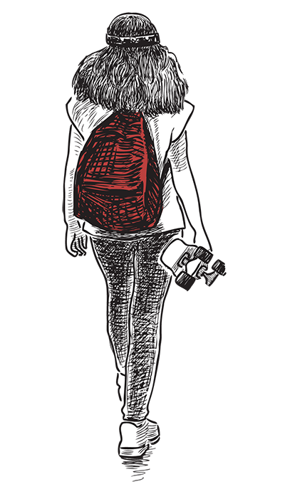 Girl Skateboard illustration