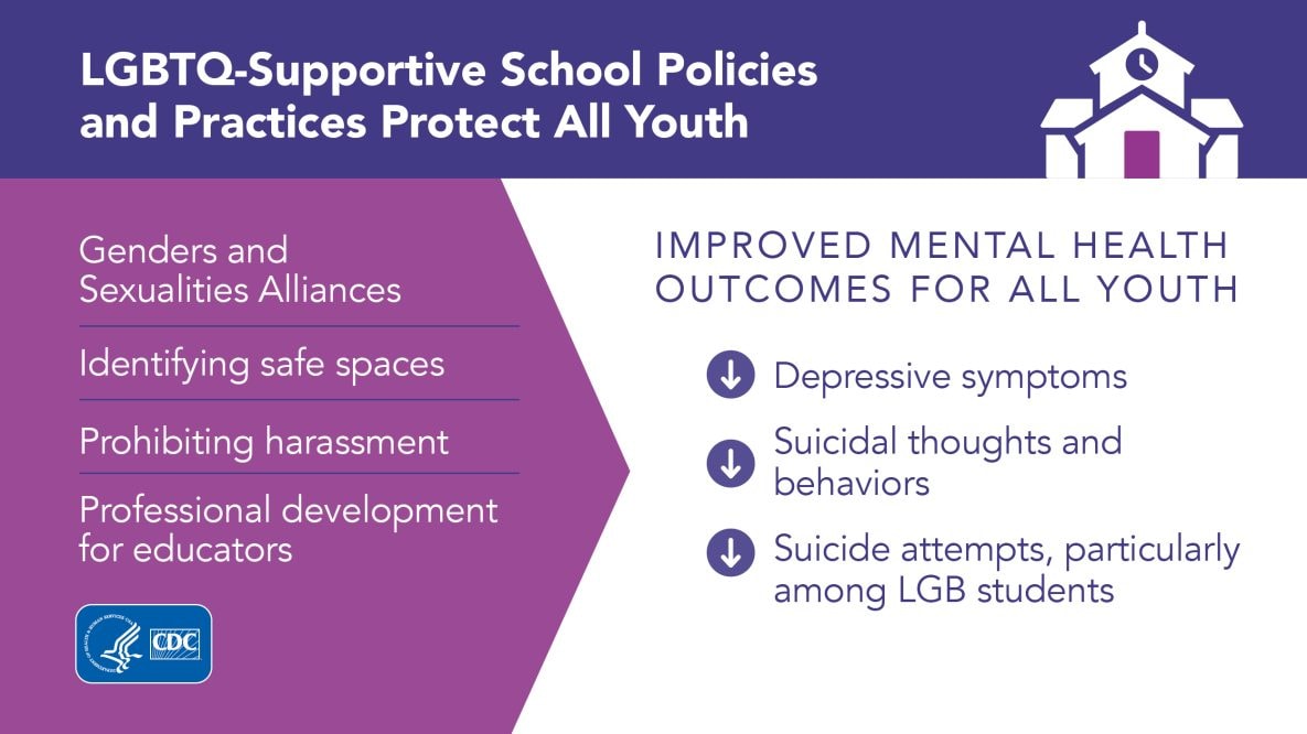 LGBTQ Supportive School Policies infographic