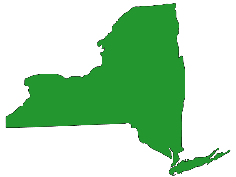 Stylized green sketch map of New York stock illustration