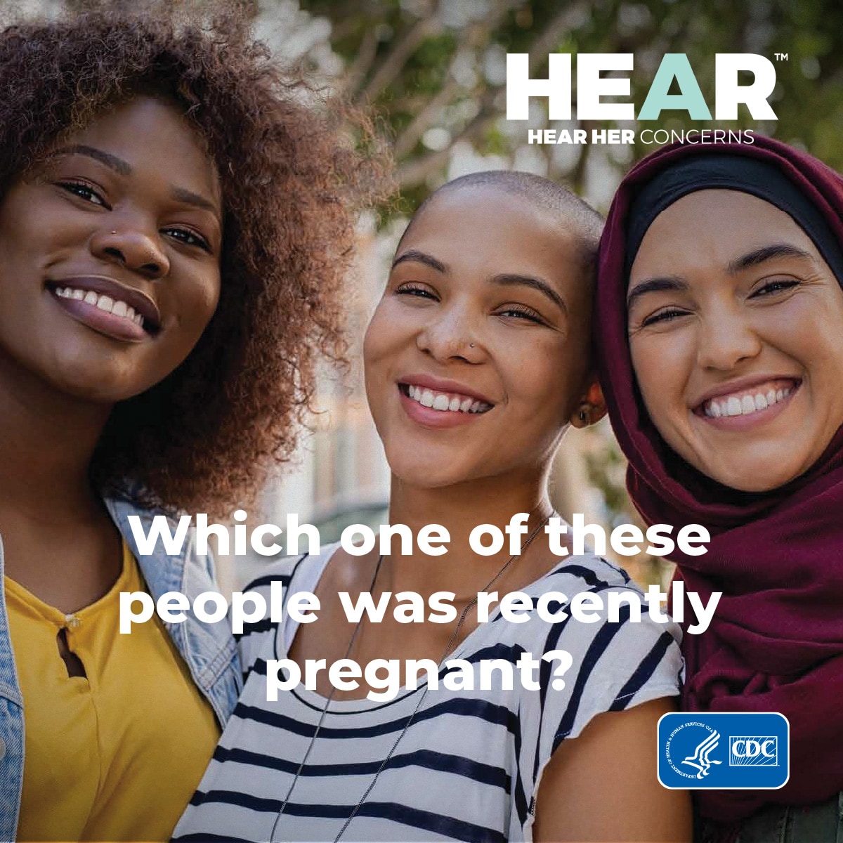 Hear Her Concerns. Which one of these people was recently pregnant?