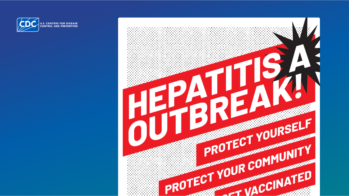 Poster in English showing details around a hepatitis A outbreak among persons who inject drugs