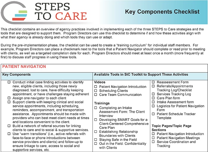 Key Components Checklist
