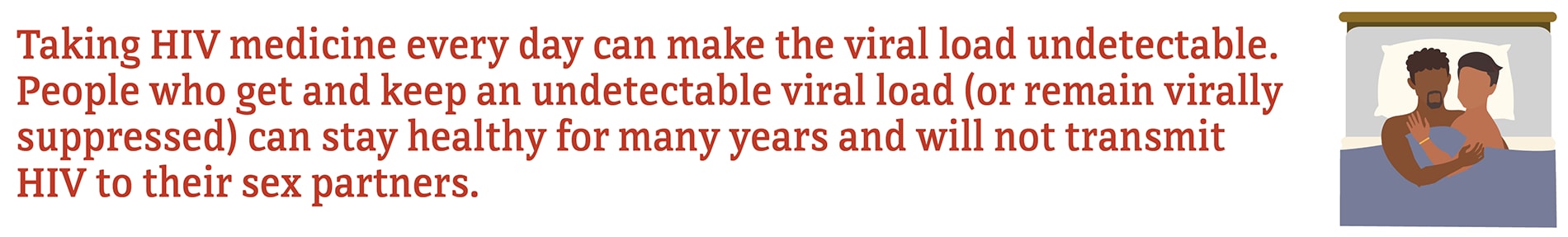 Taking HIV medicine every day can make the viral load undetectable.