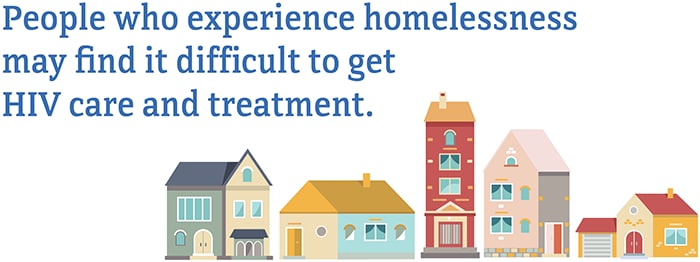 People who experience homelessness may find it difficult to get HIV care and treatment.