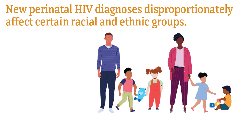 New perinatal HIV diagnoses disproportionately affect certain racial and ethnic groups.