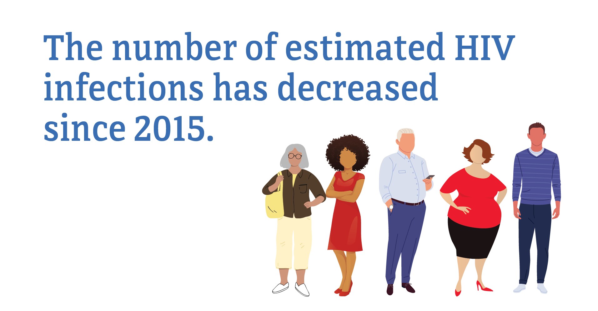 The number of estimated HIV infections decreased among Hispanic/Latino people.