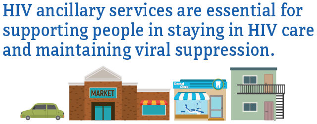 HIV ancillary care services are essential for supporting people in staying in HIV care and maintaining viral suppression.