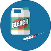 icon of bleach and a syringe