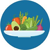 icon of a platter of fruits and vegetables
