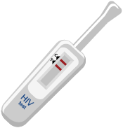 icon of an HIV test
