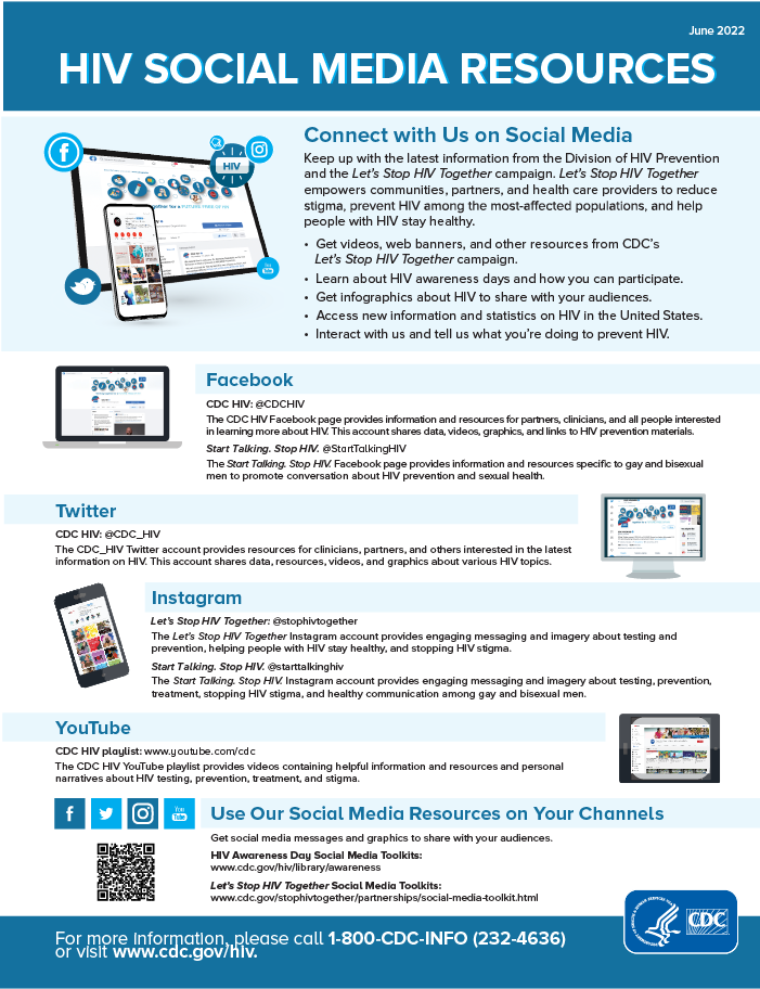 Consumer Info Sheet - HIV Social Media Resources