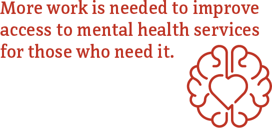 This image shows more work is needed to improve mental health services.