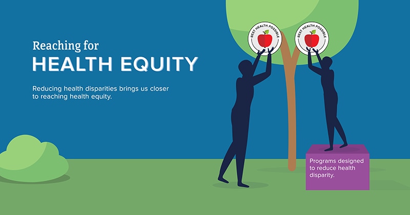 Reaching for Health Equity: Reducing health disparities brings us closer to reaching health equity