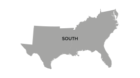 map of southern united states