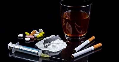 Photo of various drug paraphenalia