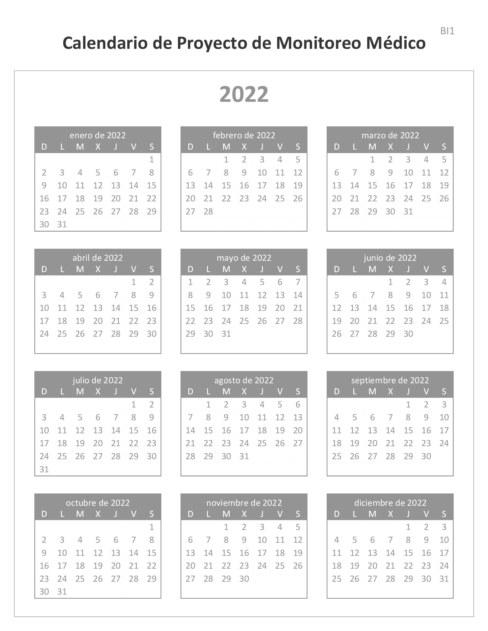 MMP calendar Spanish 2022